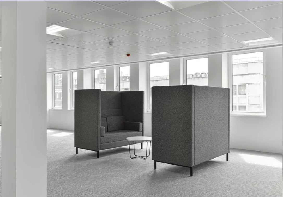 Kitchen, breakout areas